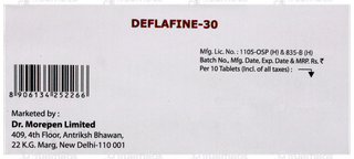 Deflafine 30 Tablet 10